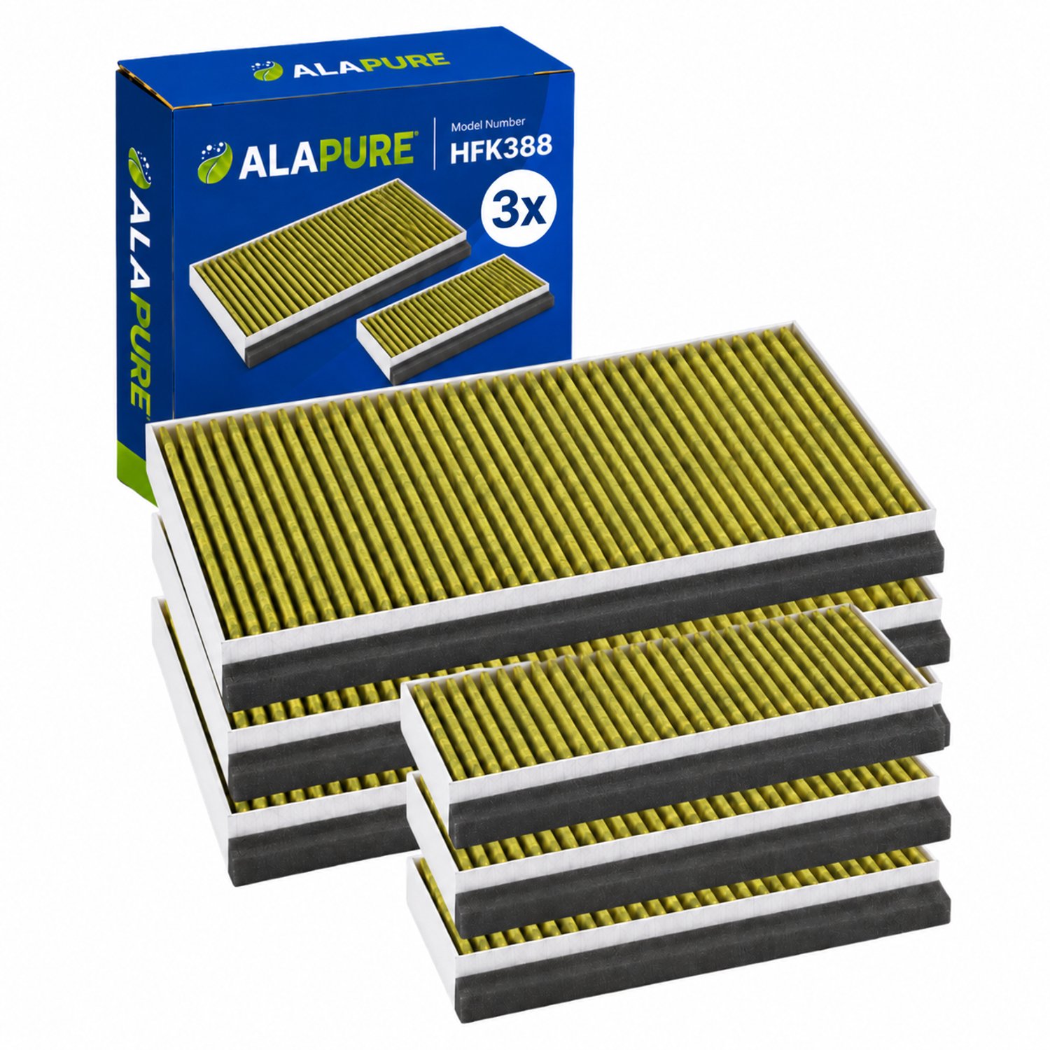 3x CleanAir Plus Koolstoffilter voor Siemens 11042136 / 17005406 / LZ11AFB16 (set)