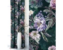Verduisterende Gordijnstof met Bloemenprint, 250x140 cm