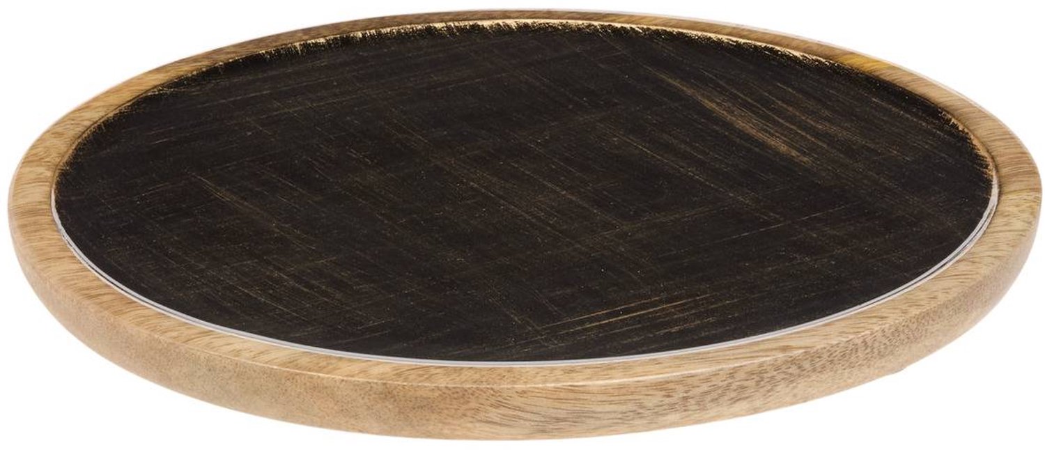 Assiette de présentation Ava ronde D.23cm noir