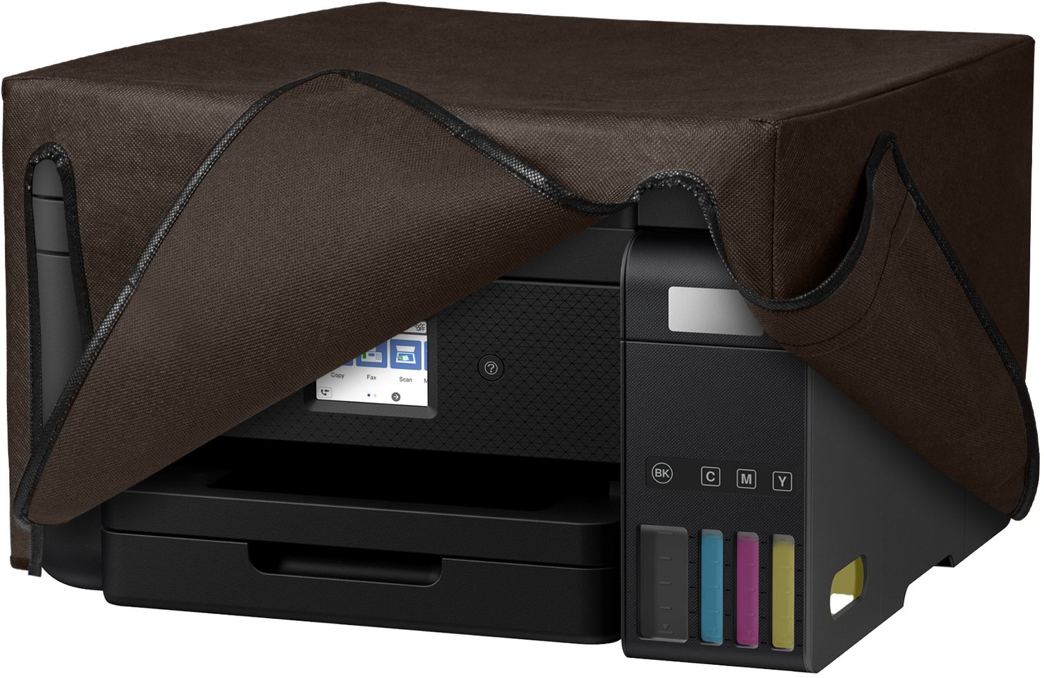 kwmobile hoes geschikt voor Epson Eco Tank ET-3850 / Eco Tank ET-4856 - Beschermhoes voor printer - Stofhoes in chocoladebruin