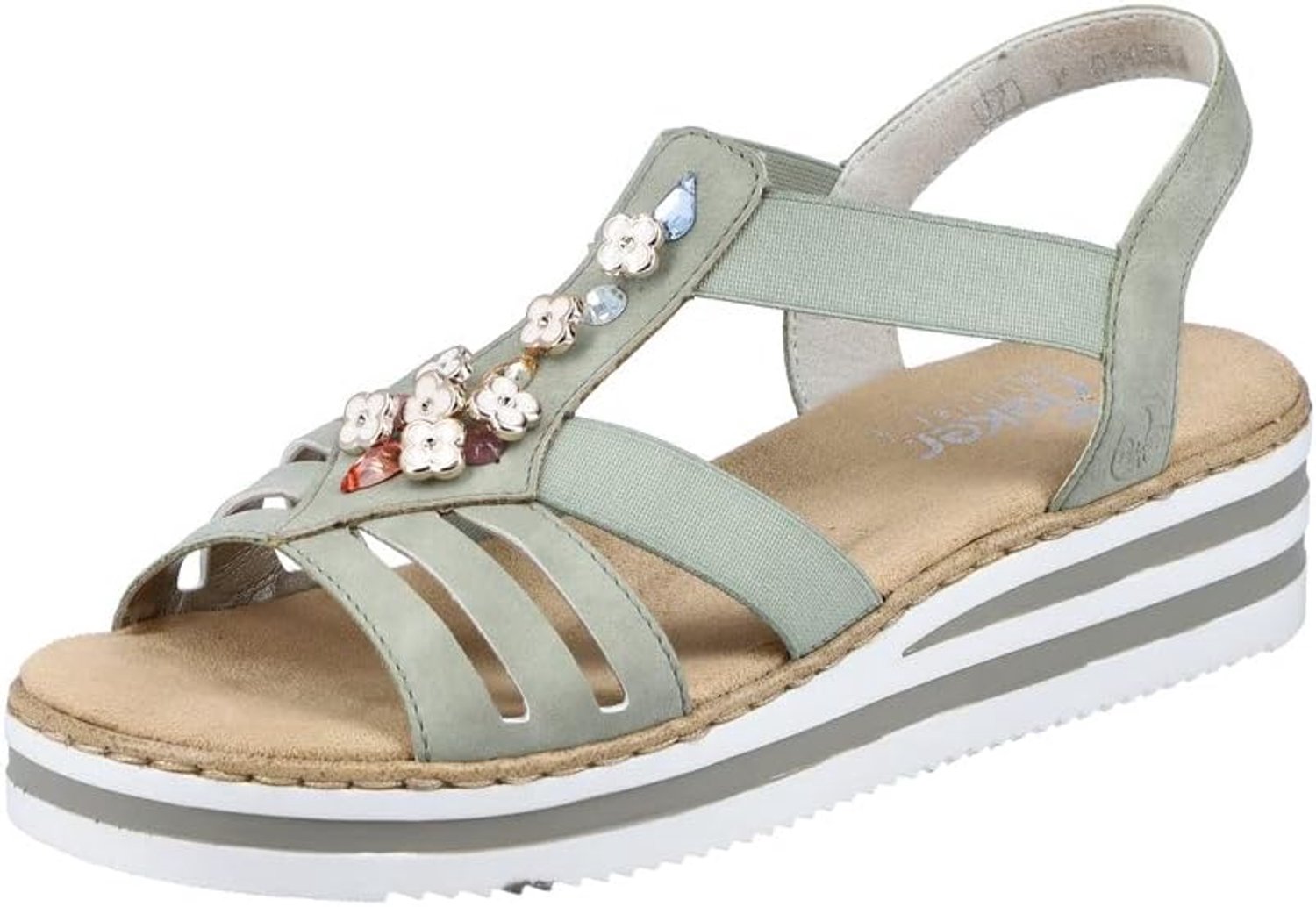 Rieker Dames Sandalen V0245 Groen