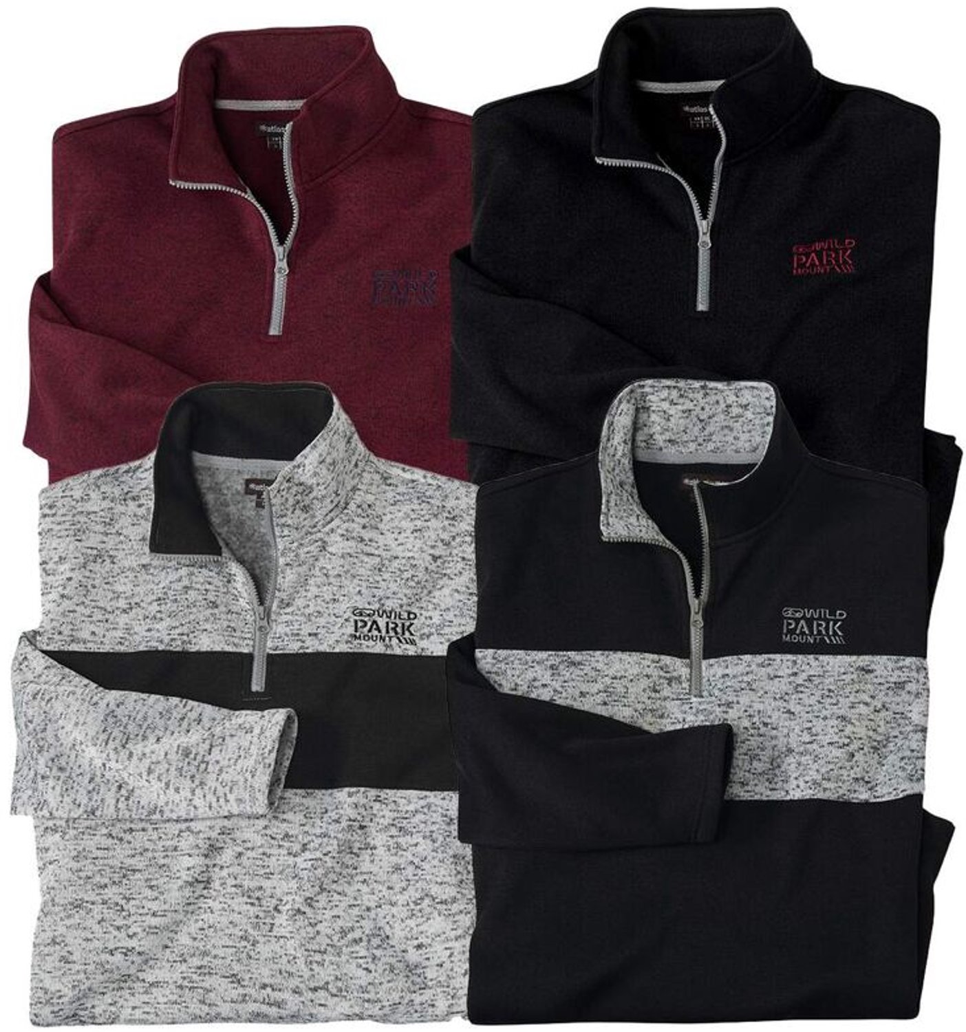 ATLAS FOR MEN - Set van 4 molton sweaters Atlas - Heren - Verkrijgbaar in grote maten - M