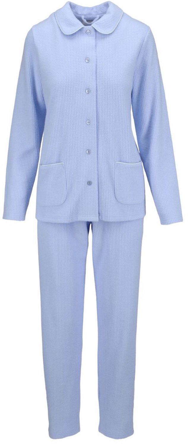 Ringella Waffle dames pyjama blauw Ringella - Blauw - Maat - 36