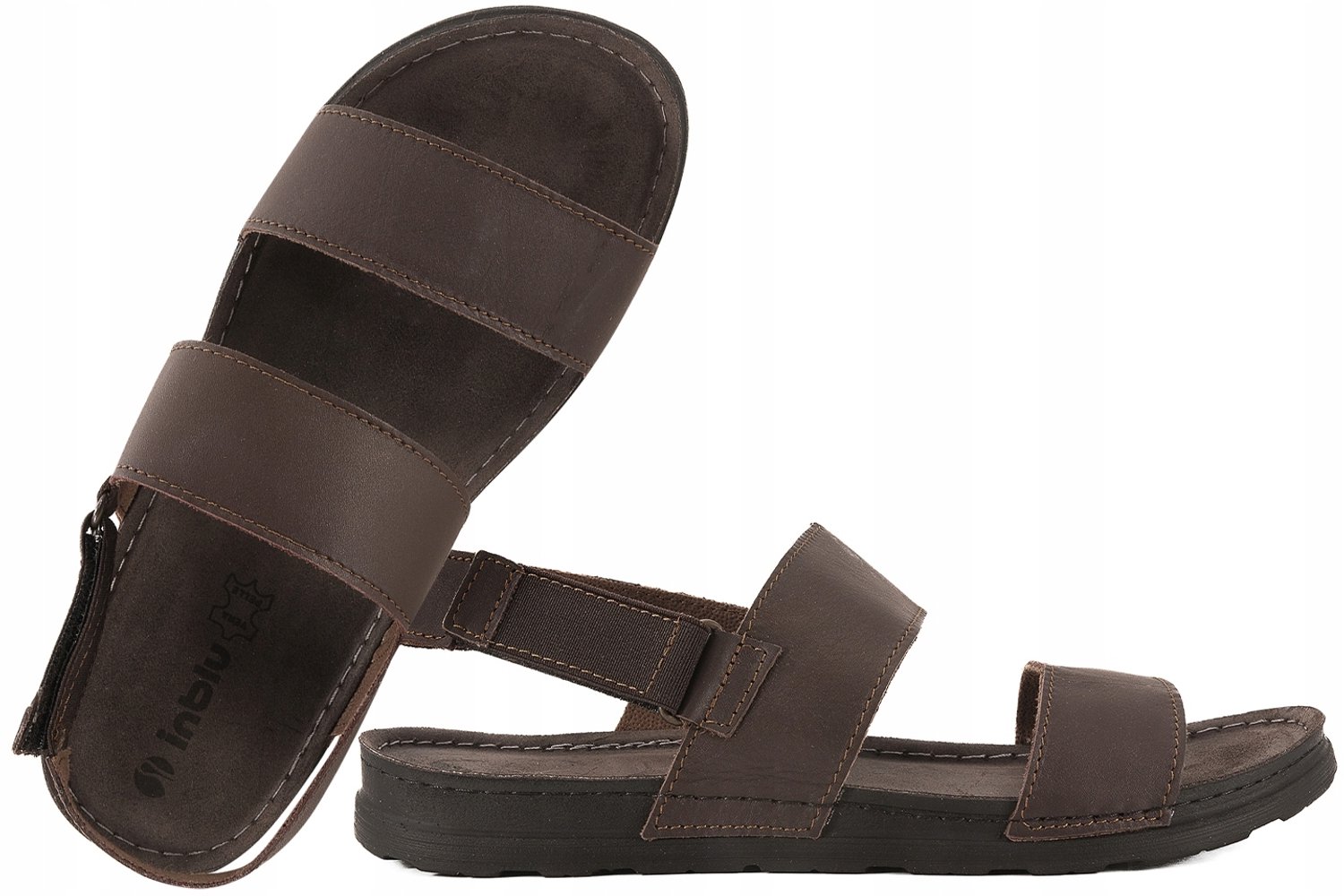 Inblu Heren Sandalen Leer CR0004AU Bruin