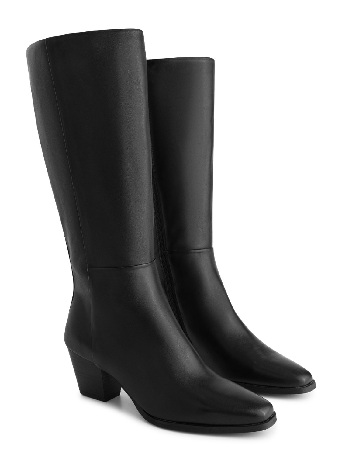 Jilsen Dames Laarzen Brede Schacht en Laarzen Brede Kuiten Faye in Zwart Kuitomtrek 44 cm, schoenmaat 41