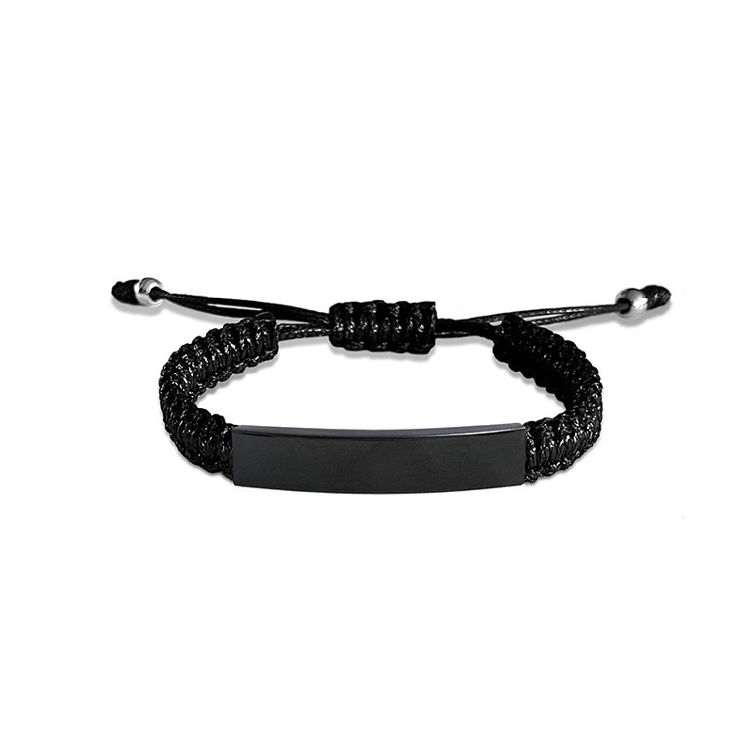 Heren Armband met Naam Zwart