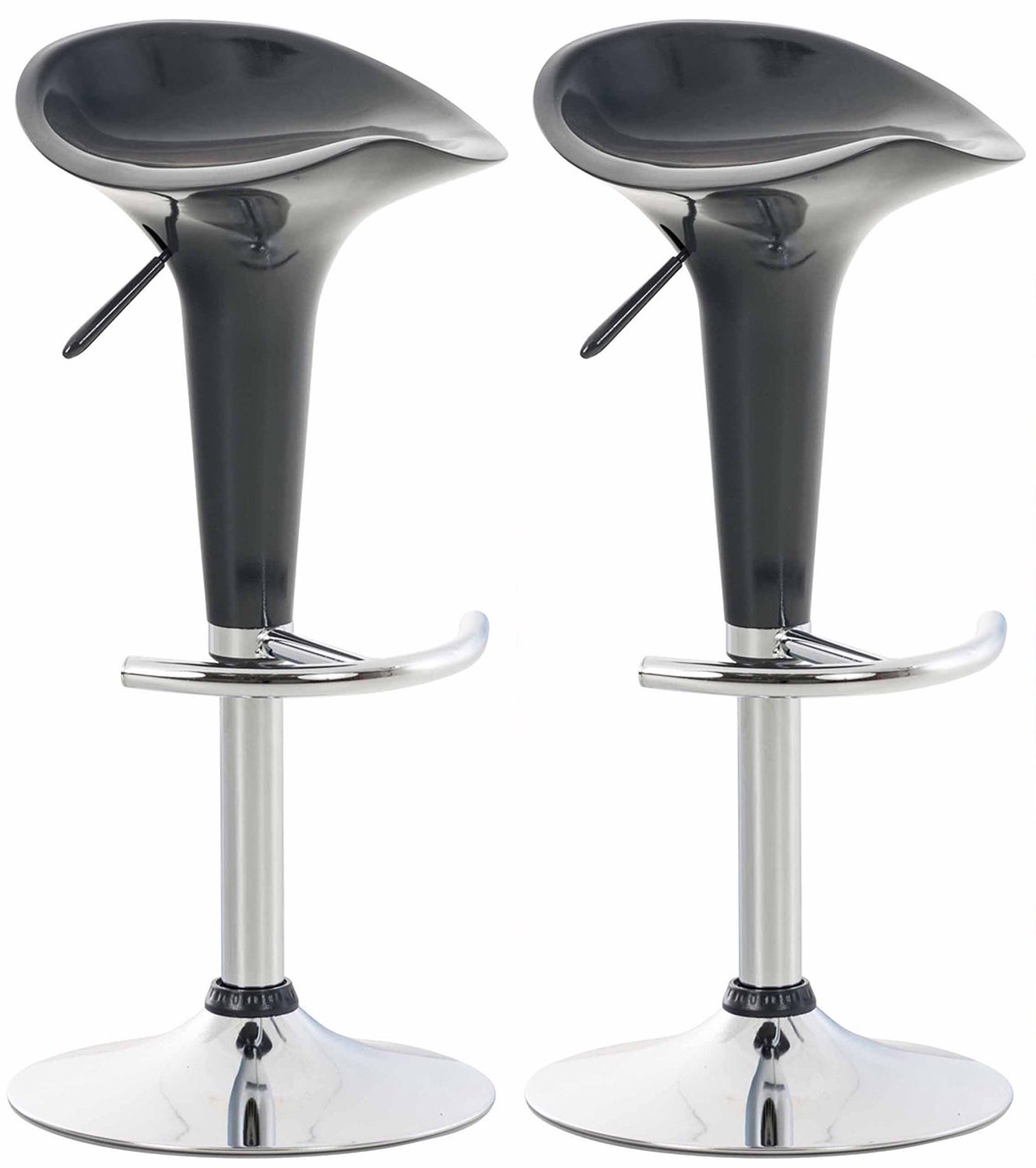Luxe Comfort Barkruk - Set van 2 - Verstelbaar - Grijs