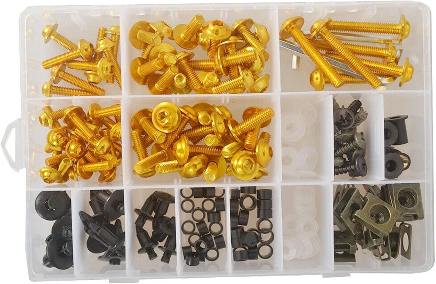 Kit voor yamaha TTR110 TTR110 2008-2011 2009 2010 motorfiets onderdelen 200x kuip body bout kit schroef clip onderdelen, Red