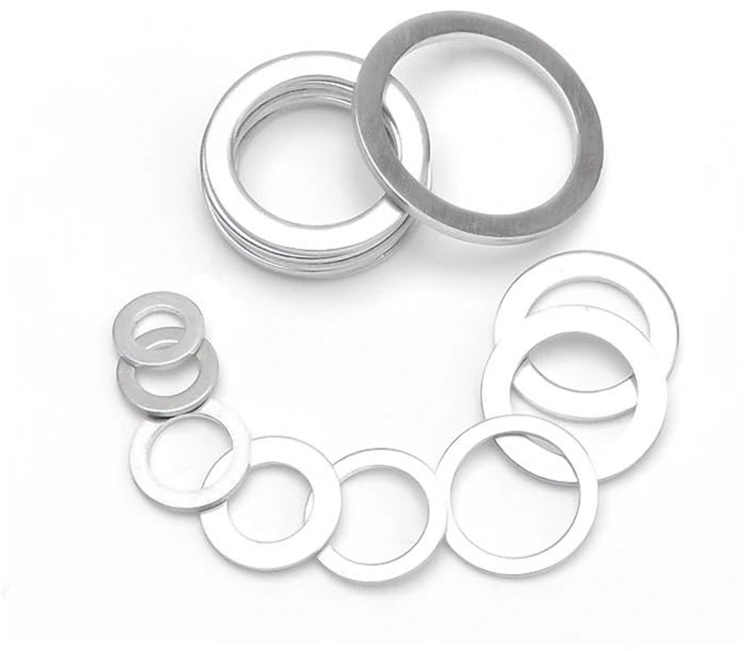 Aluminium Ring Platte Ring Pakkingringen Afdichting Vlakke Afstandsringen Bevestigingsmiddel(M12x16x1.5mm,20pcs)