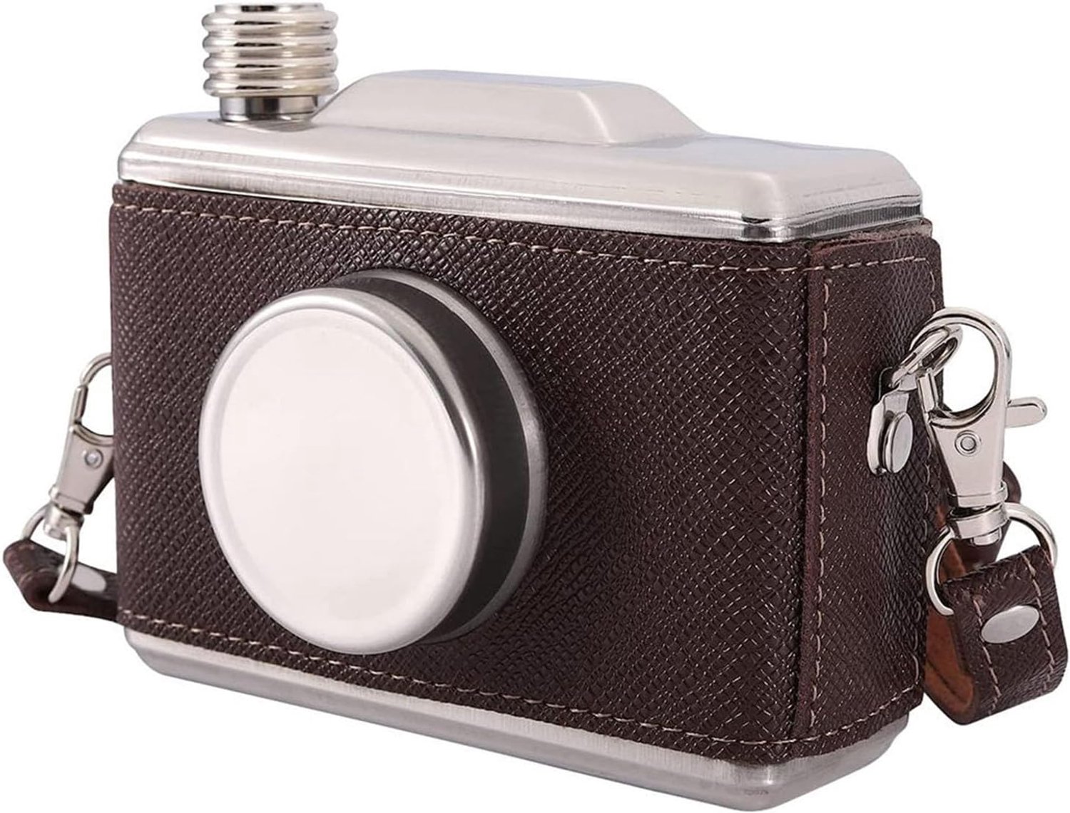 Whisky Liquor Flacon Camera Fles 325 ml Draagbare Vierkante Rvs Heupfles voor Outdoor Camping Klimmen Wandelen Picknick Party