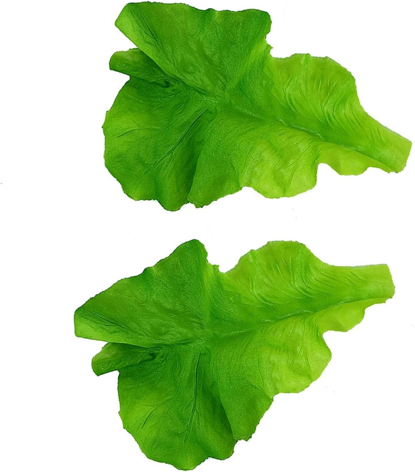 2 Stuks Kunstmatige Groene Sla Bladeren PVC Decoratie Nepproducten voor Levensechte Simulatie Groenten Modellen voor Keuken Restaurant