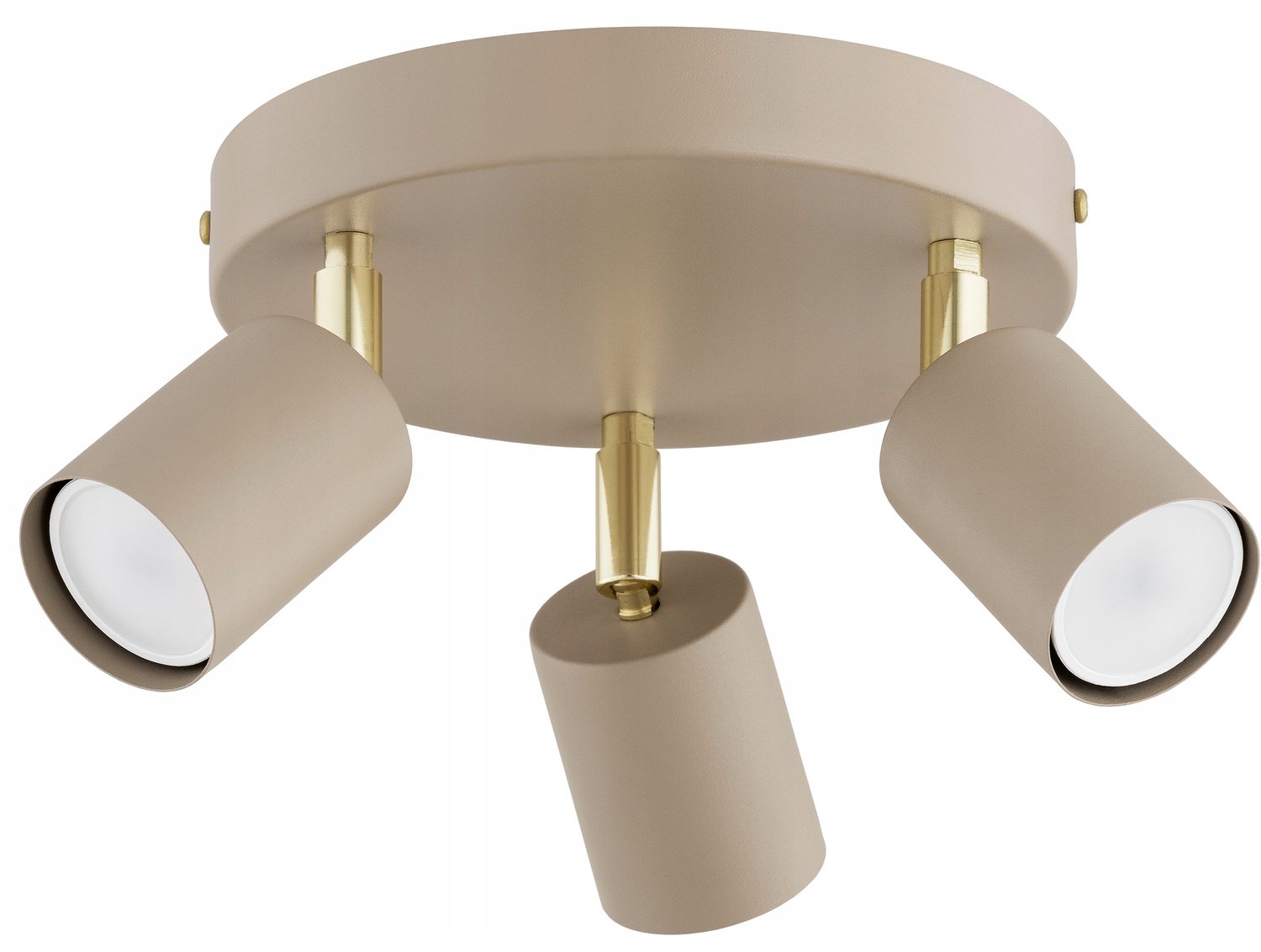 Spot Plafondlamp Halogeen Ecru Beige LED GU10 - Verstelbaar Metaal