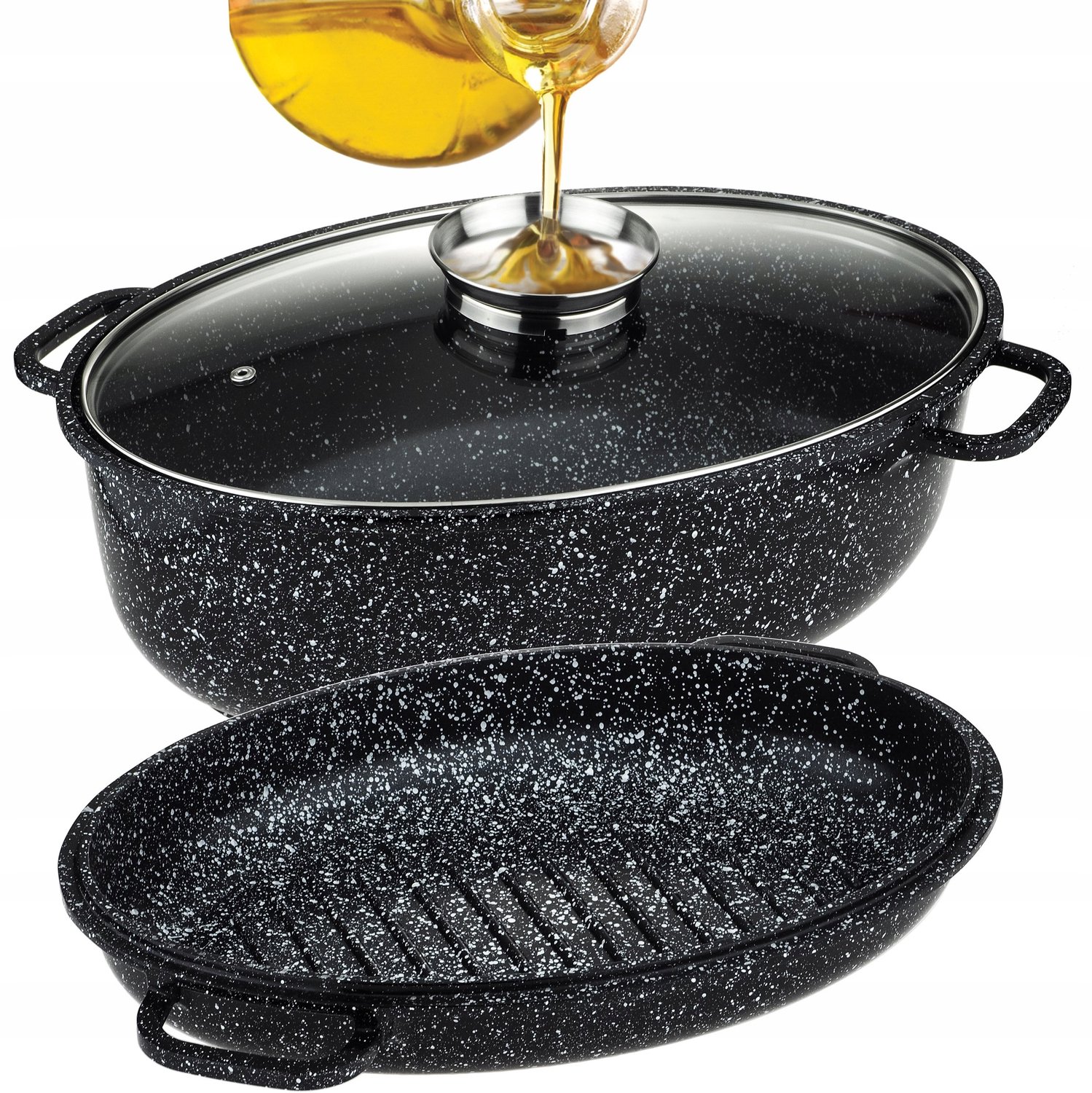 8L Braadpan met Anti-aanbaklaag voor Inductie & Oven