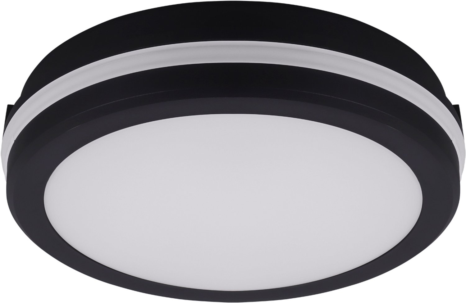 HETMAN - LED Plafondlamp - Keuken, Woonkamer, Badkamer - Ø200 mm - Aanpasbare wattage 8/12/16W - 760 / 1160 / 1480 Lumen - CCT Aanpasbare licht kleuren - 2800K/4100K/6000K - Zwart - Opbouw - Rond - IP65