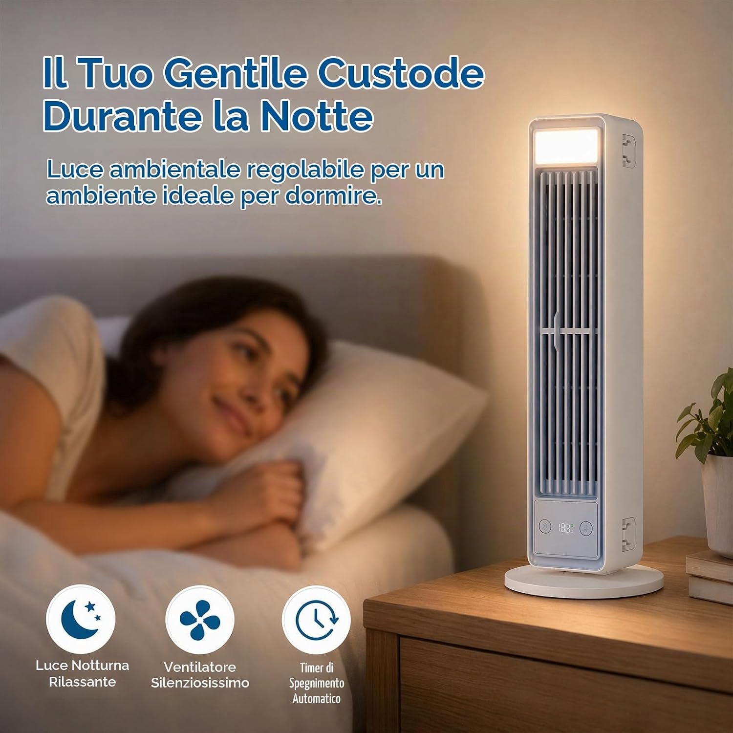 Torenventilator - Bladloze Torenventilator - Stille torenventilator - Ventilator staand - Ventilator - Draagbare - Mobiele Airco Cooler - Bladloos - Draaibaar Ventilator - Met Afstandsbediening - Luchtstroom - Mobiele Airco - Wit – foto 6
