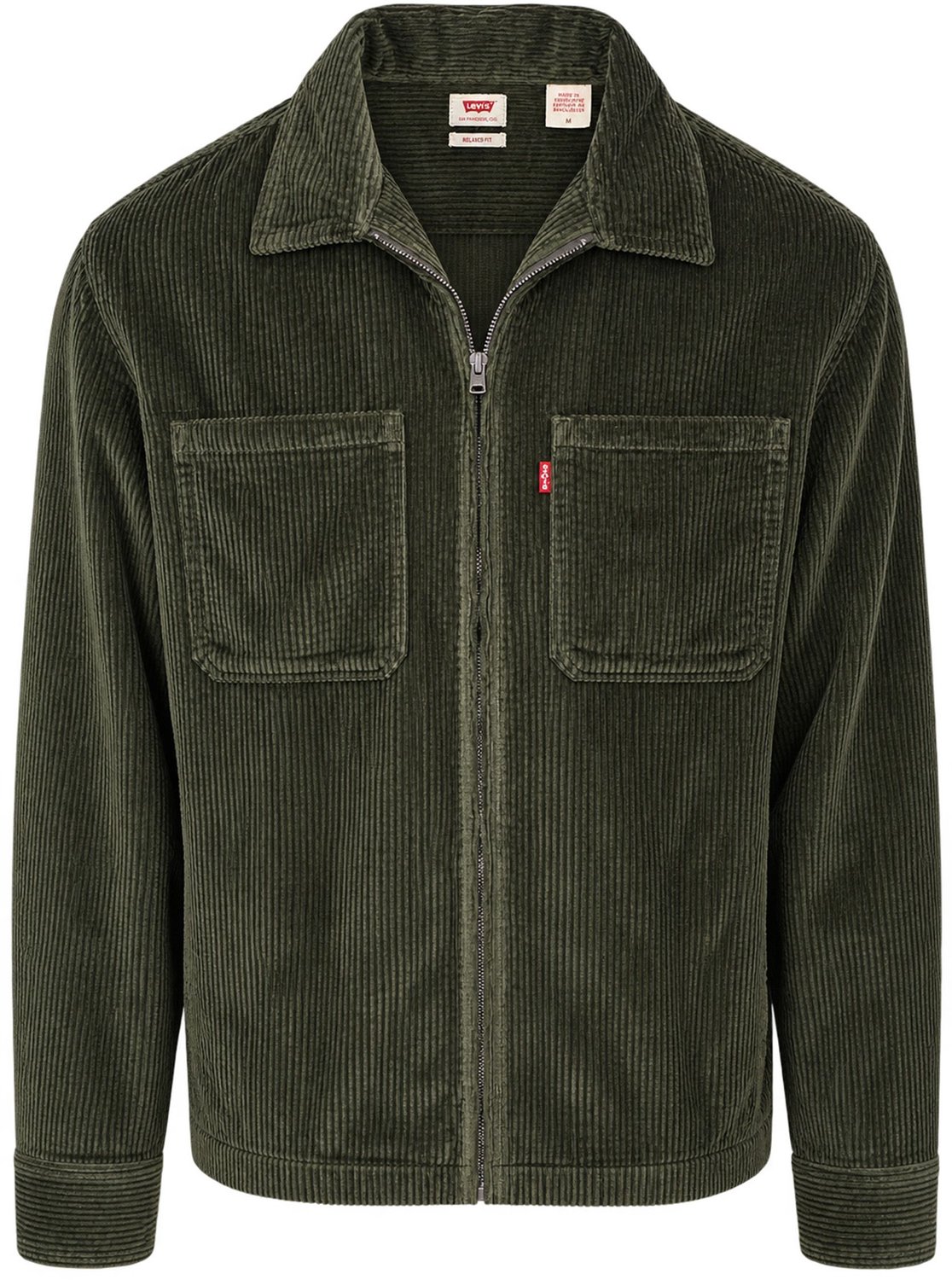 Levi’s Shirt Boxy Zip up – Heren Overshirt Groen