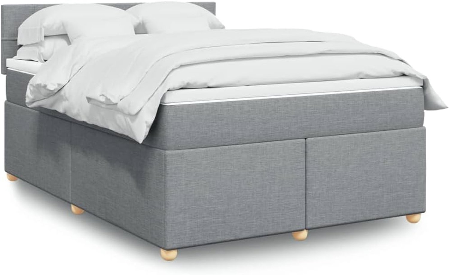 Polyesterweefsel Boxspringbed Lichtgrijs 140x200 cm