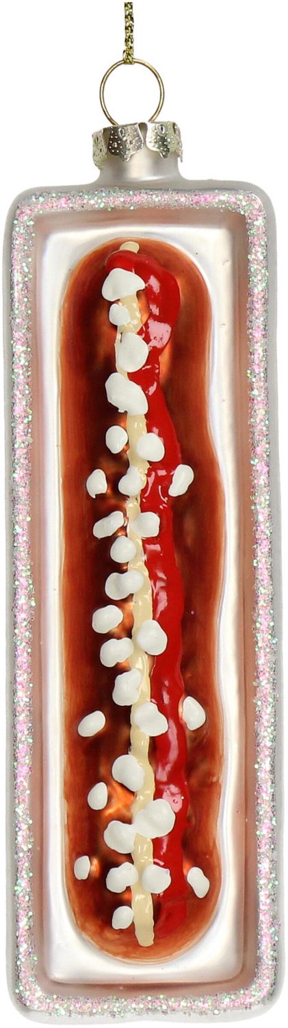 Ornament kerstbal Frikandel Glas Multi 12.8 cm HD Collection