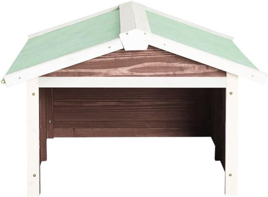 Garage voor robotmaaier, van hout, 72 x 87 x 50 cm, beschermhuis voor robotmaaier, weerbestendig, onderdak voor robotmaaier, laadstation, tuin, beschermhok, mokka-wit — afbeelding 4