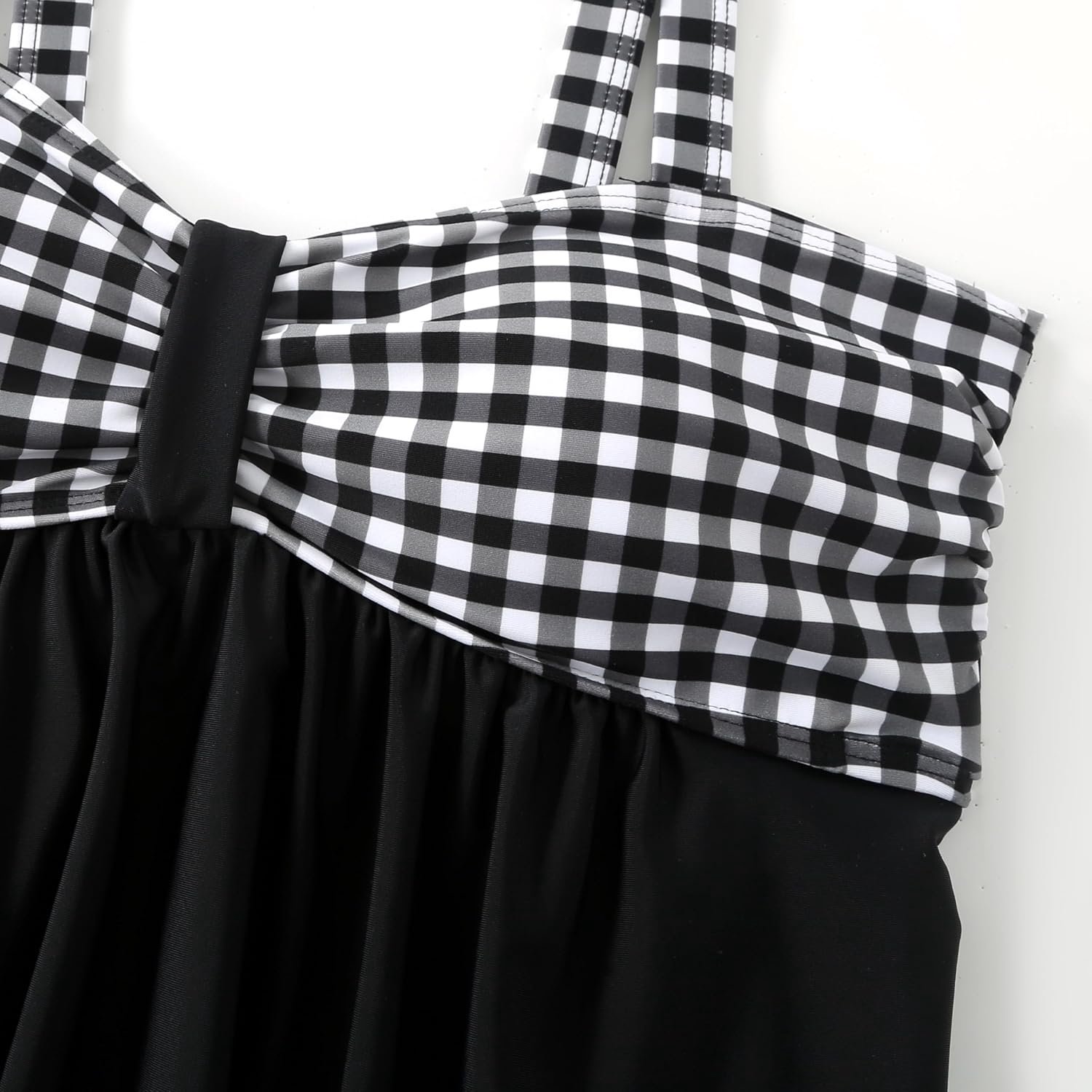 Tankini Badpak voor dames, twee piece push-up badmode strijkloos buikweg