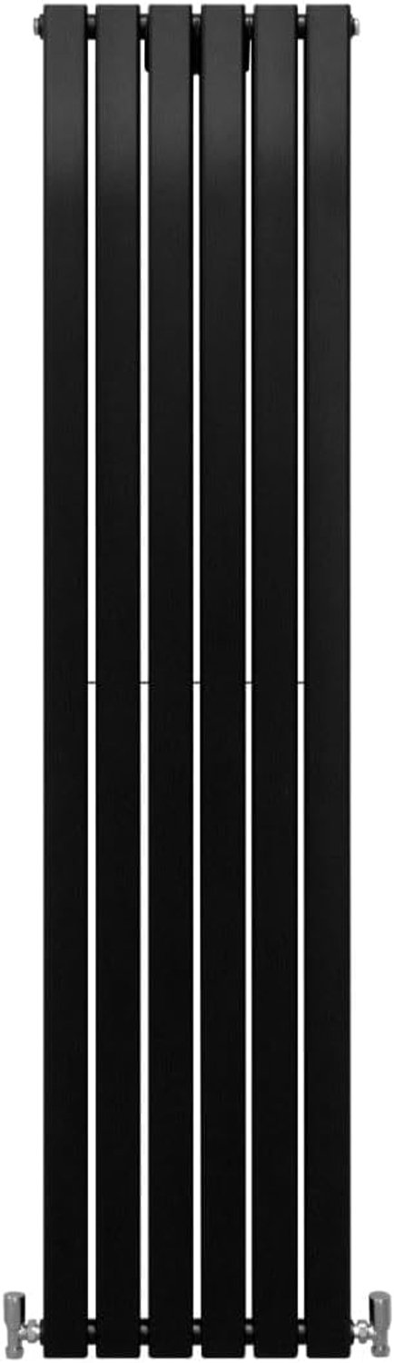 Radiatoren 180 x 42cm Plat Paneel Moderne Centrale Verwarming Mat Zwart Verticale Kolom Dubbel Paneel Wandgemonteerd Slimline Keuken Woonkamer Badkamer Commerciële Reinigingsborstel