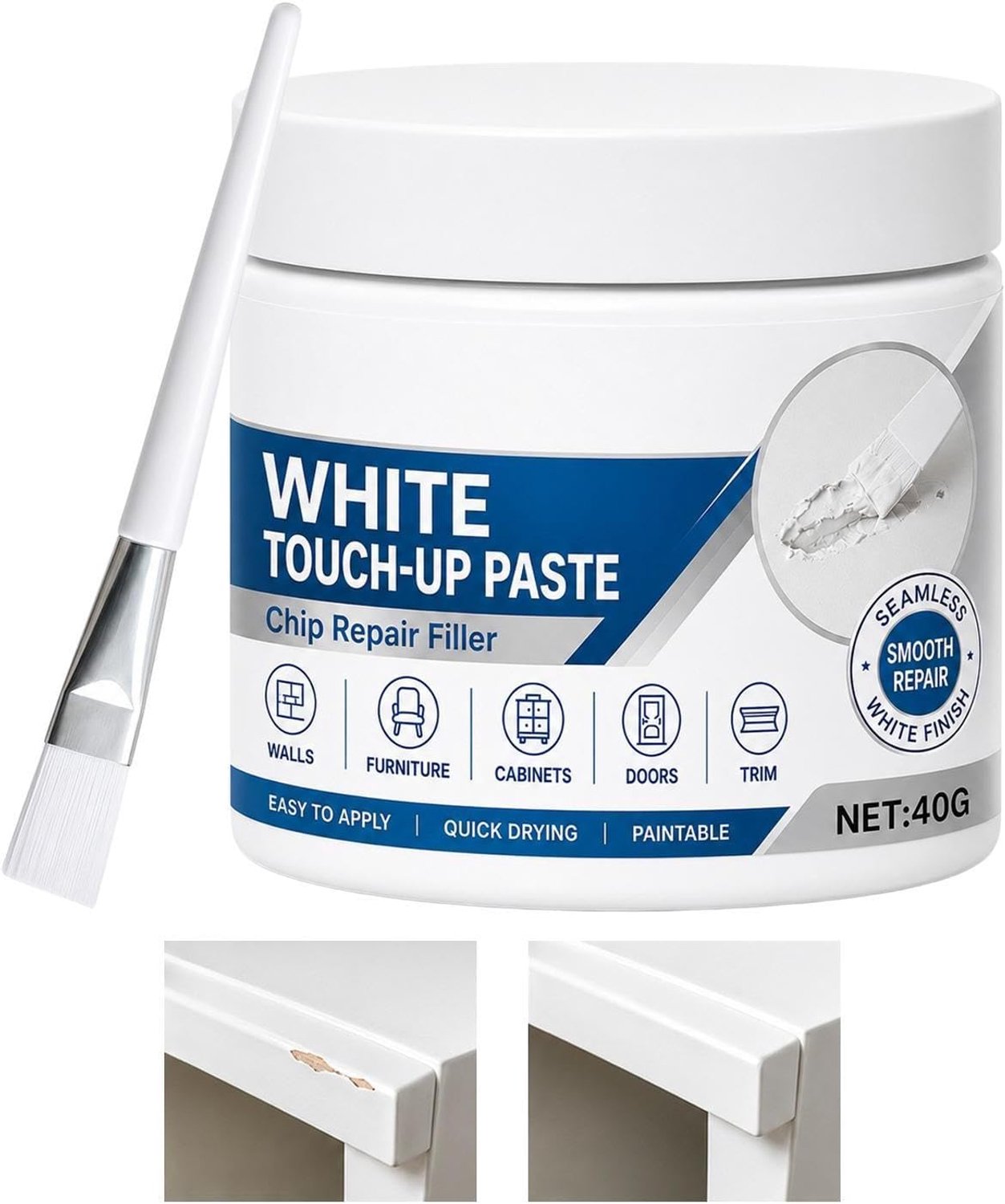 Houtreparatiepasta Voor Meubels Witte Snelwerkende Krasvuller Crème