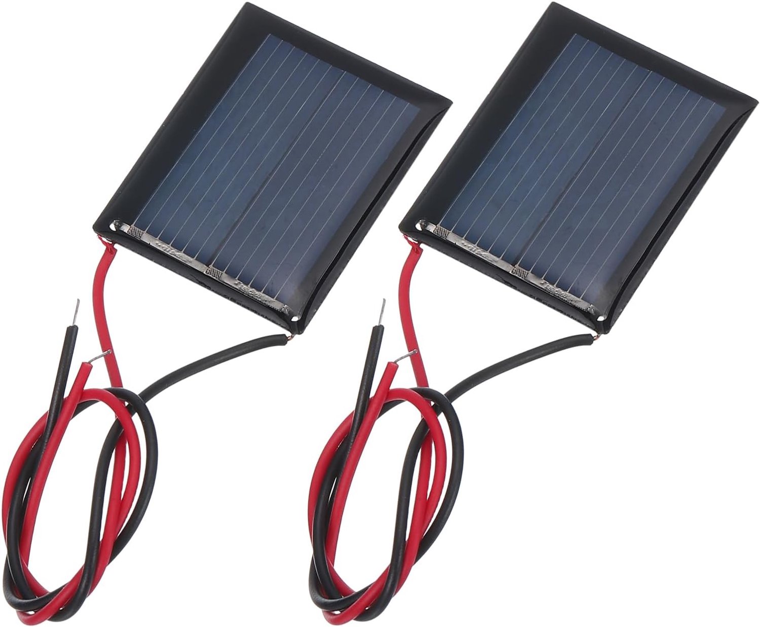 Mini-zonnepaneel 30 x 25 mm - polykristallijn - 0,08 W vermogen - ideaal voor doe-het-zelf projecten - 2 stuks - m-winkel