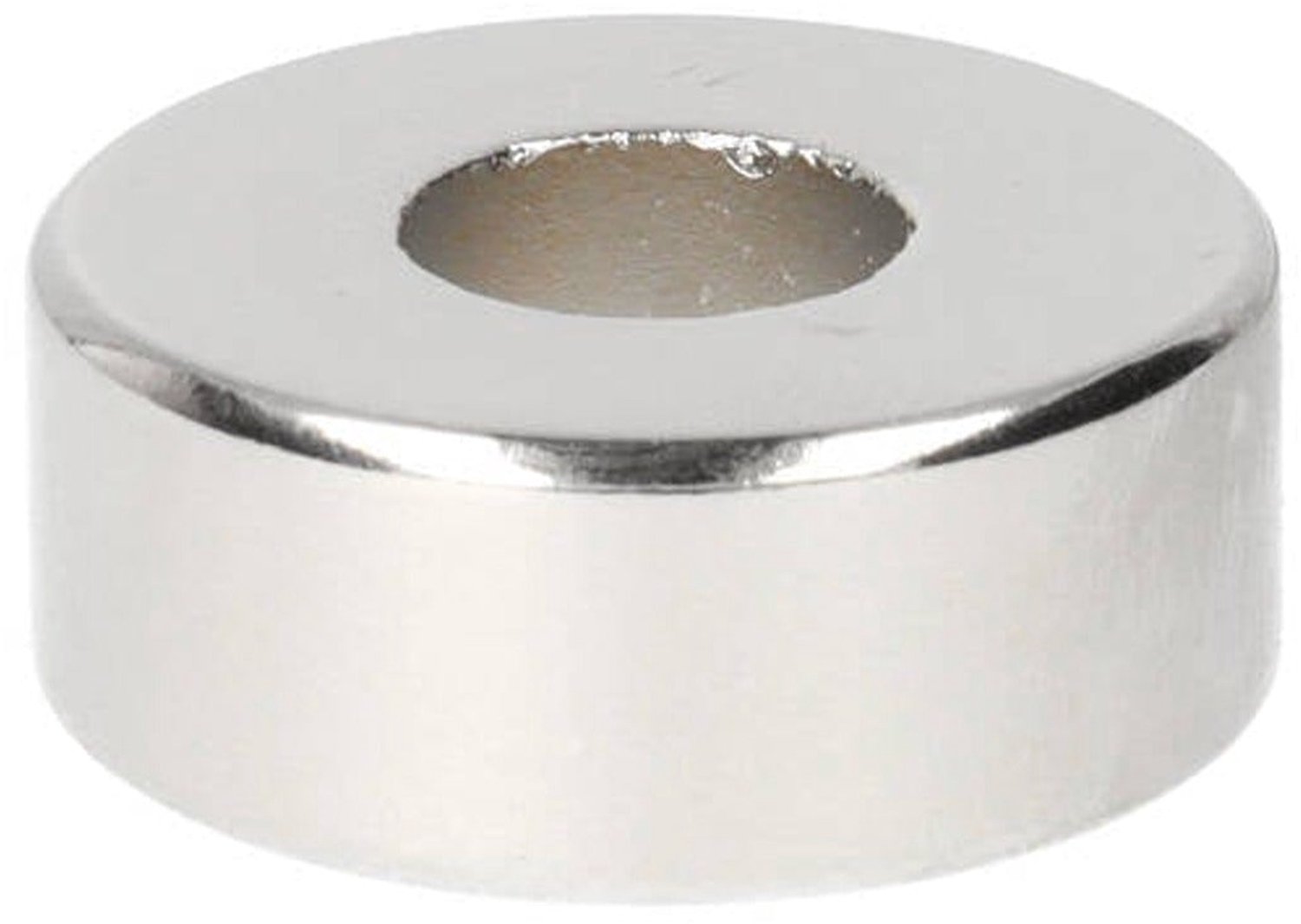 Neodymium Ringmagneet Ø25 x Ø10 x 10 mm N50 NiCuNi – 2 stuks