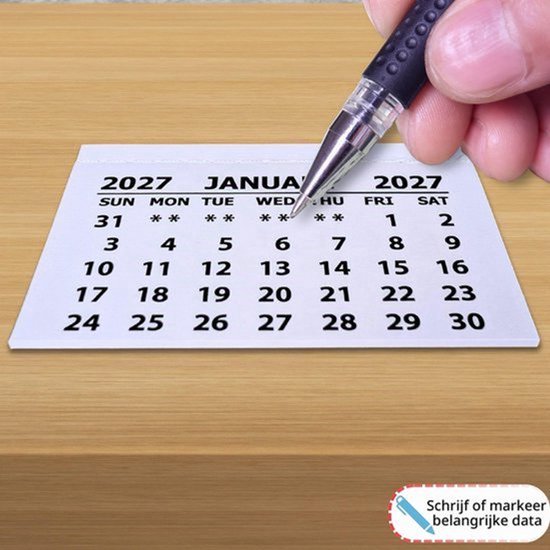 2026 Kalender Tabs Mini Jaar Planner Kalender Pads - Gestikte Witte Papieren Kalender voor Gepersonaliseerd Cadeau Kleine Bureaukalender Perfect voor Handgemaakte Feestelijke Ambachten Thuis Klas of — cadeau in Cadeau-ideeën - foto 3