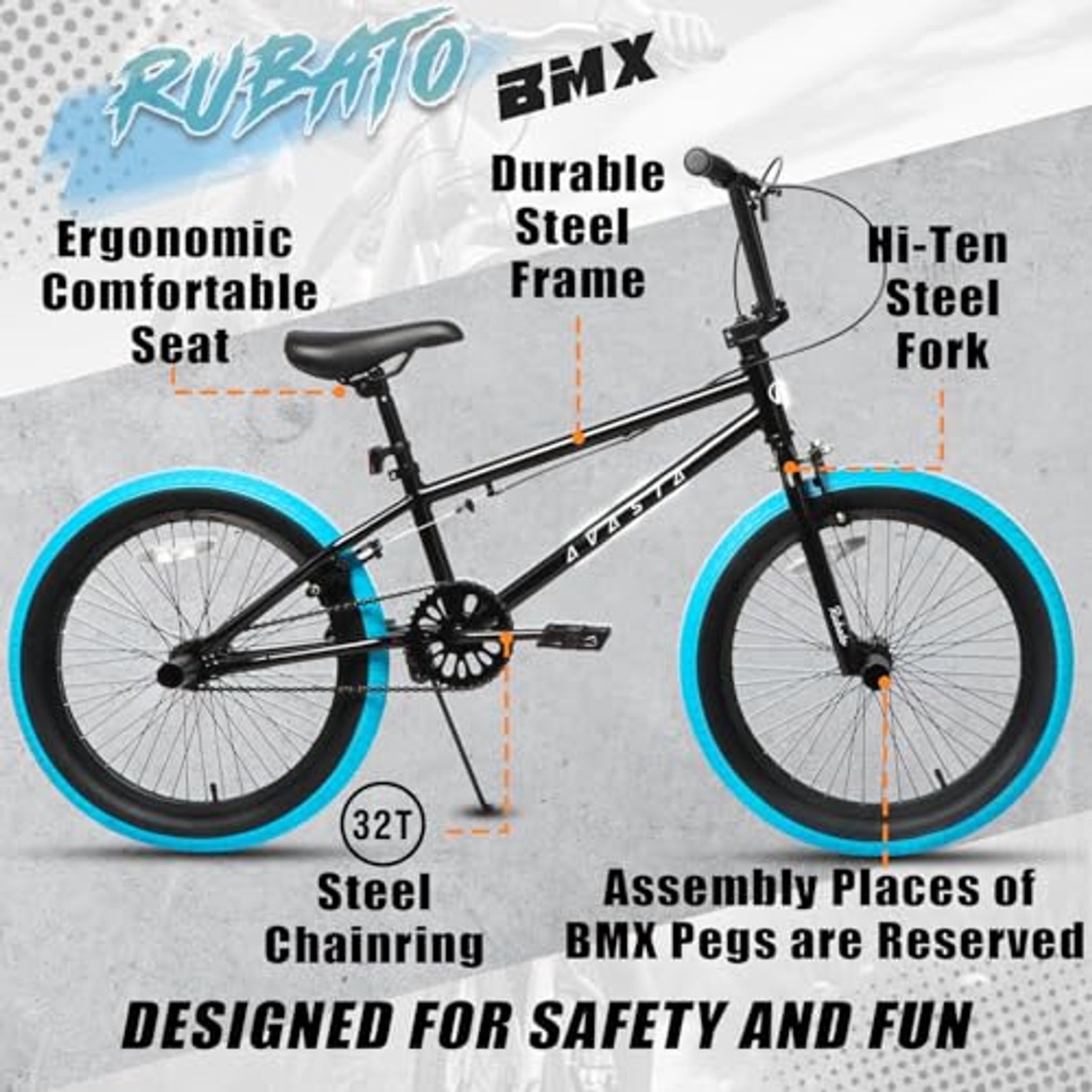BMX Fiets voor Kinderen 18 Inch Geschikt voor Beginners