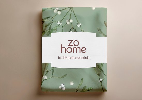 Zohome Hedra Dekbedovertrek - Groen - Lits-jumeaux - Dekbedhoes van 100% Katoen-Flanel - Bladeren - 240x220 + 2 slopen 60/70 cm - AW25 van Merkloos — afbeelding 2