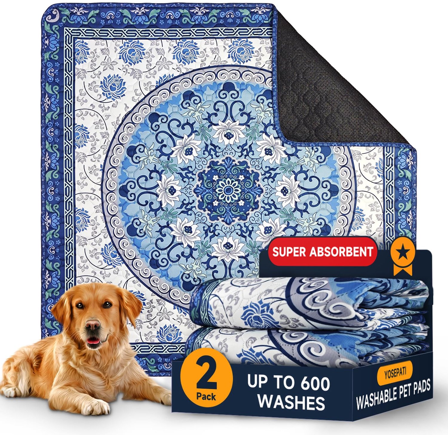 Wasbare Hond Matten, Set van 2, 104 x 92 cm