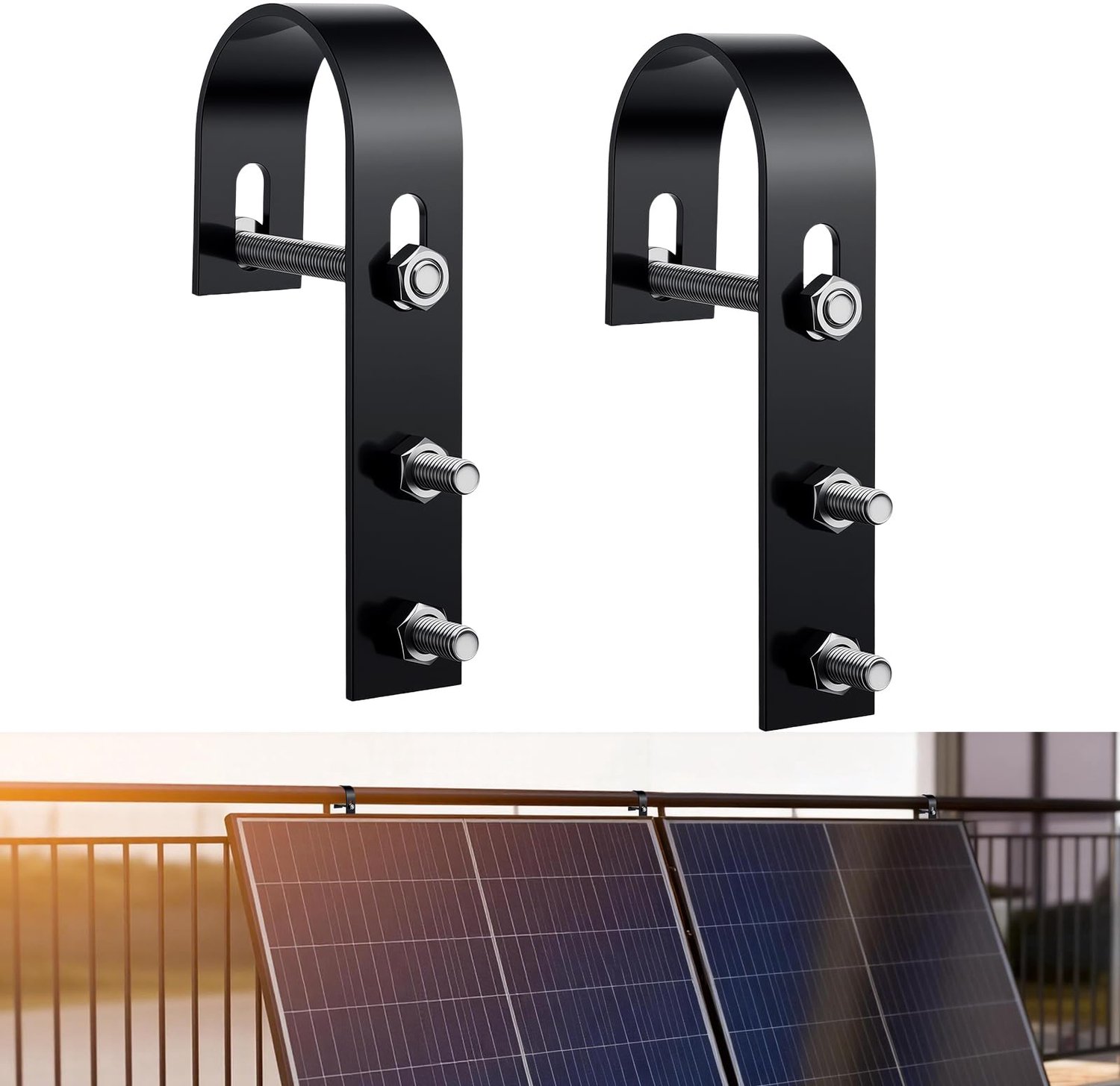 2 Stuks RVS Haak voor Zonnepanelen, Eenvoudige Montage