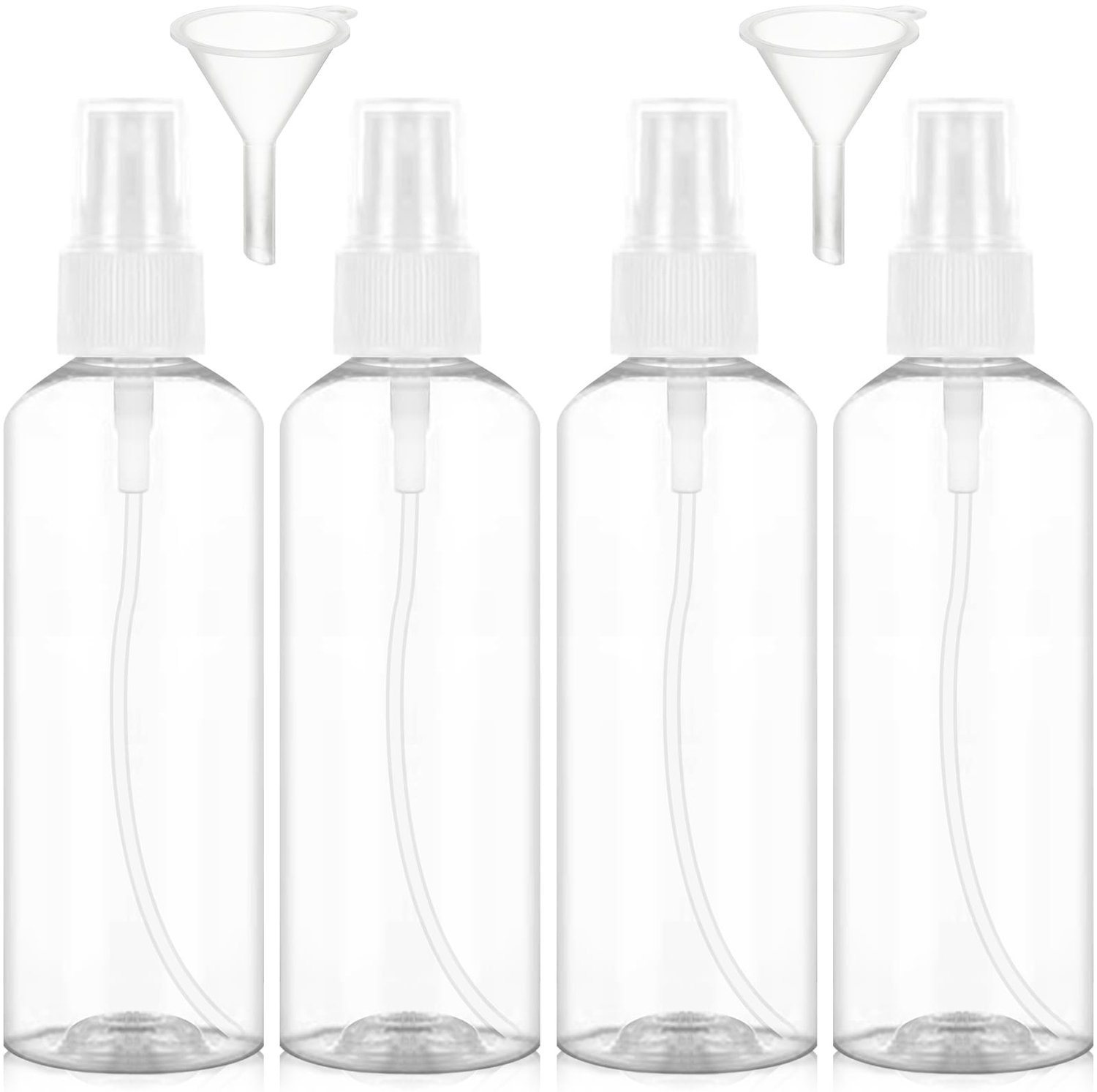 4 Stuks 100ml Sprayflessen voor Cosmetica en Huishoudelijke Toepassingen