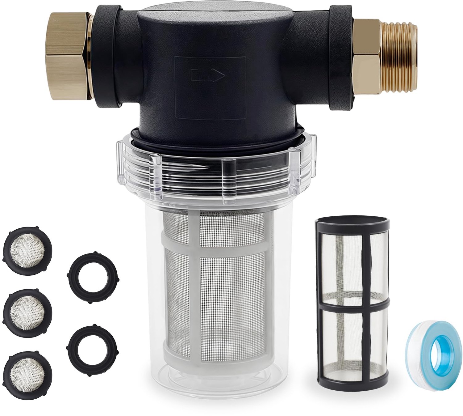 Inline Water Pipe Strainer - Voor Tuinslang en Hogedrukreiniger