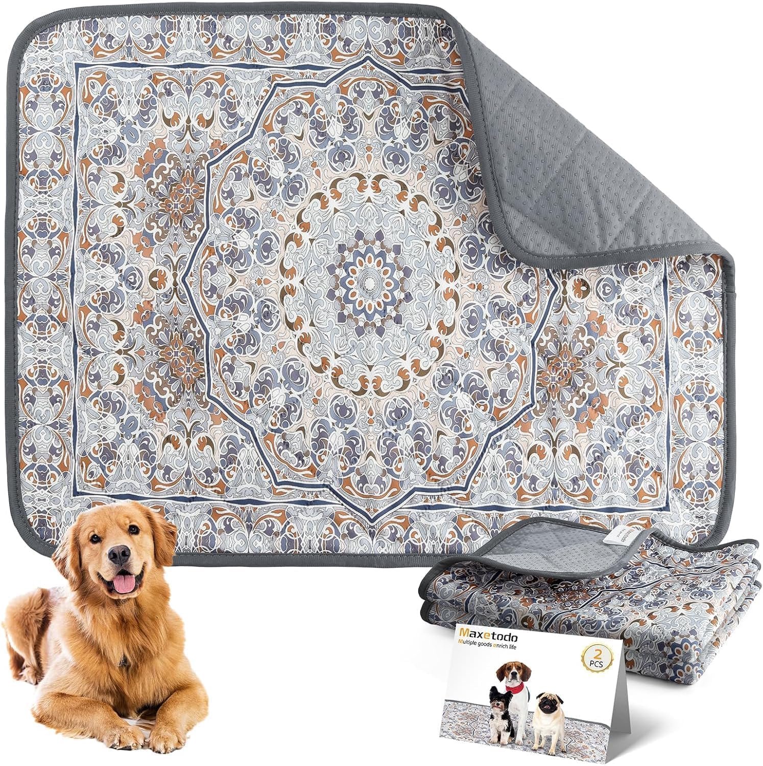Wasbare Hond Pipi Mat - Oranje/Wit