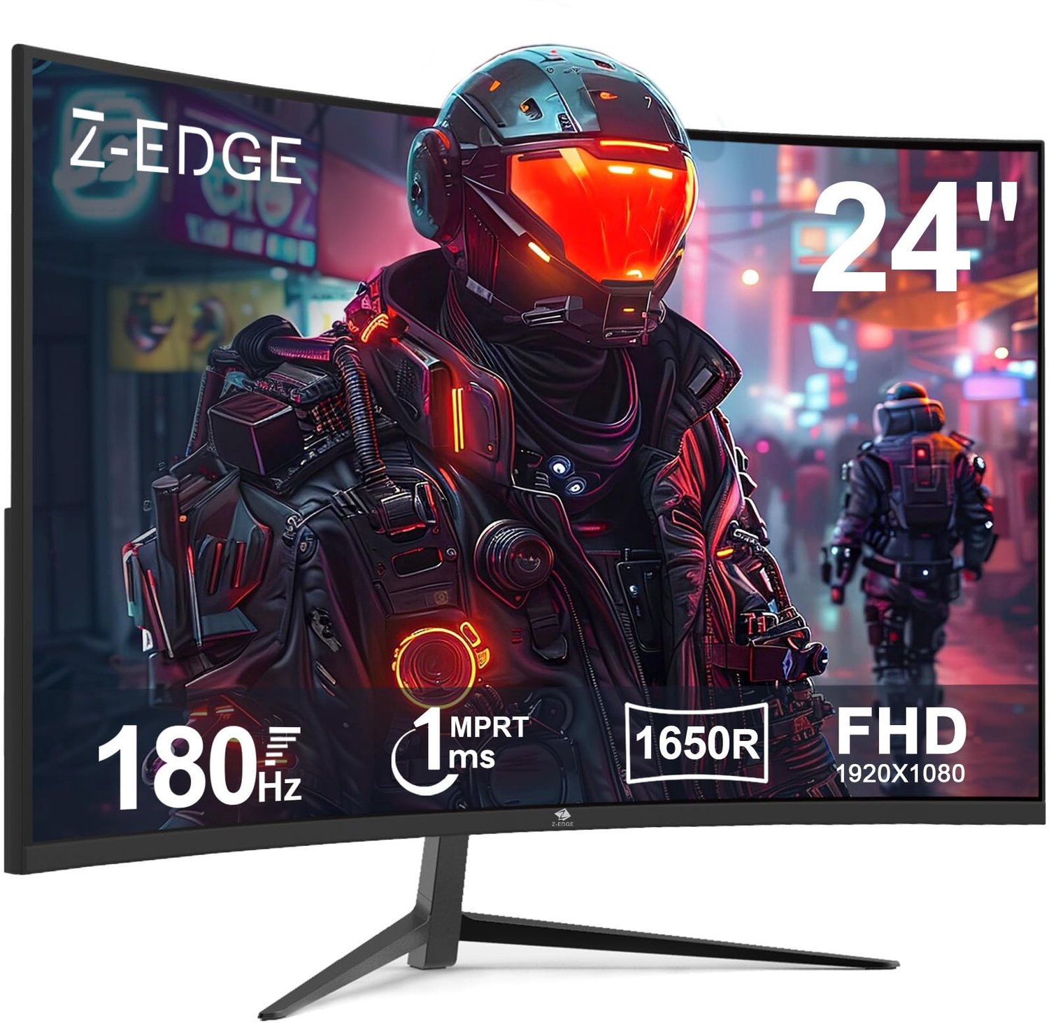 24 Inch Curved Gaming Monitor met 180Hz en FreeSync