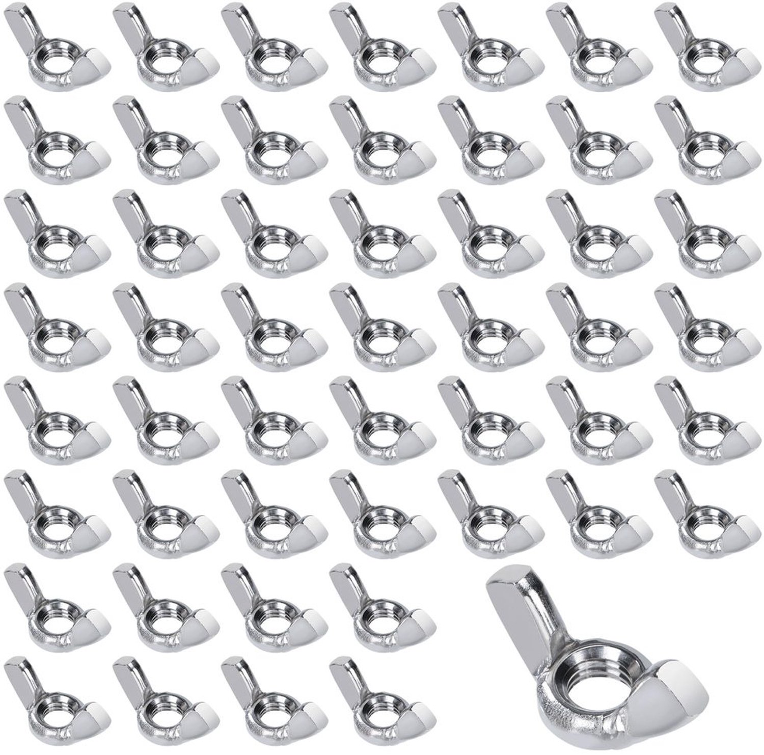 Set van 50 RVS M5 Vleugelmoeren voor DIY