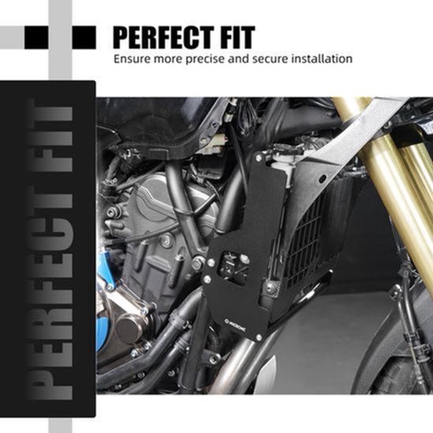 Radiatorbescherming Frame - Zwart - Lichtgewicht Aluminium - Voor Yamaha Tenere 700 2019-2024 - Motor Accessoires