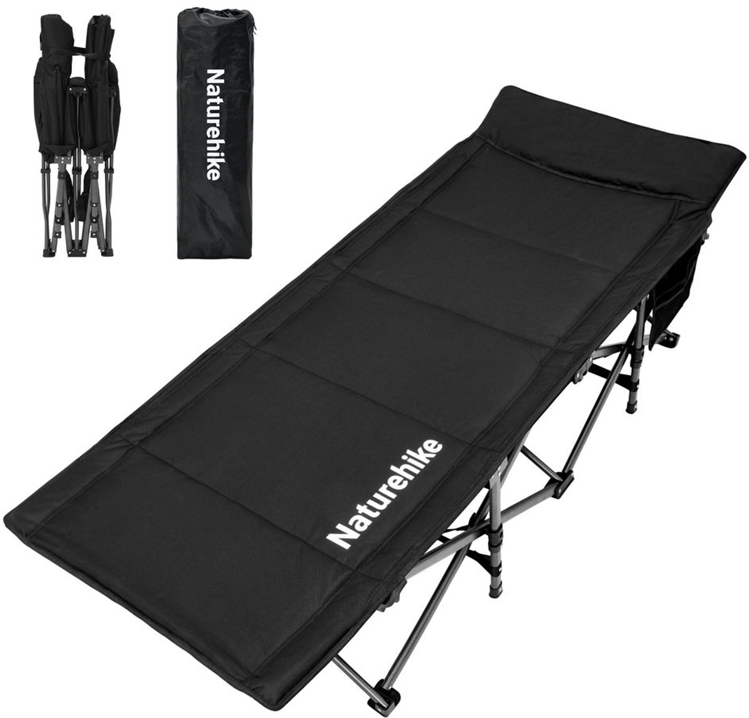 Vouwbare Campingbed met Kussen - Draagbare Lounge Stoel 190x70 cm
