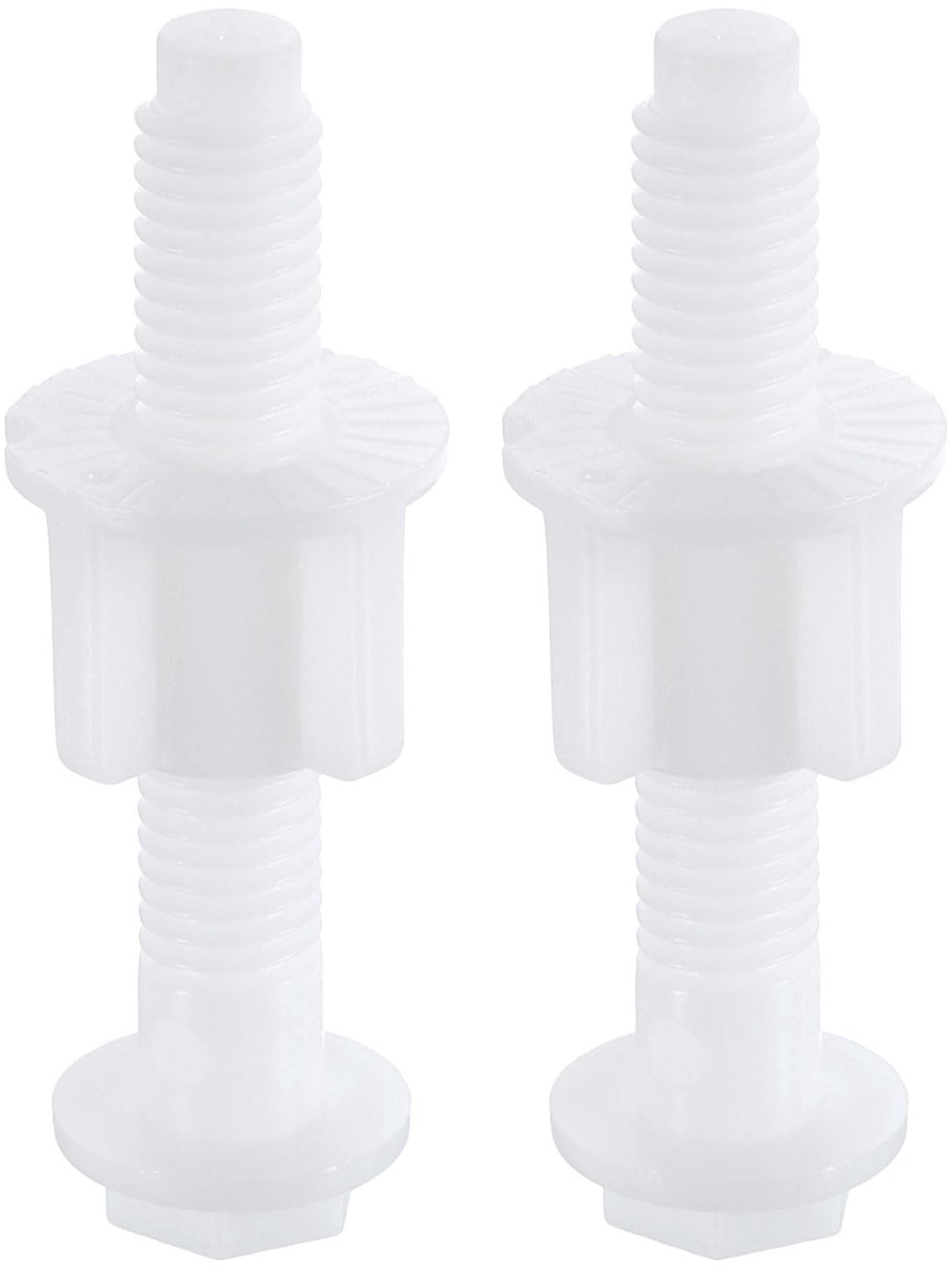 Universele Toiletzitting Hinge Schroeven - 2 Stuks Wit met Moeren en Washers