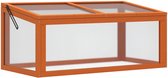 Outsunny Koud frame met houten frame - Mini kweekkas - Moestuinbak met deksel - Grenenhout - Oranje