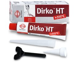 Siliconenkit Rood - Afdichtingskit Dirko HT - Temperatuurbestendig - Permanent Elastisch - Hechting op Metalen - 70 ml