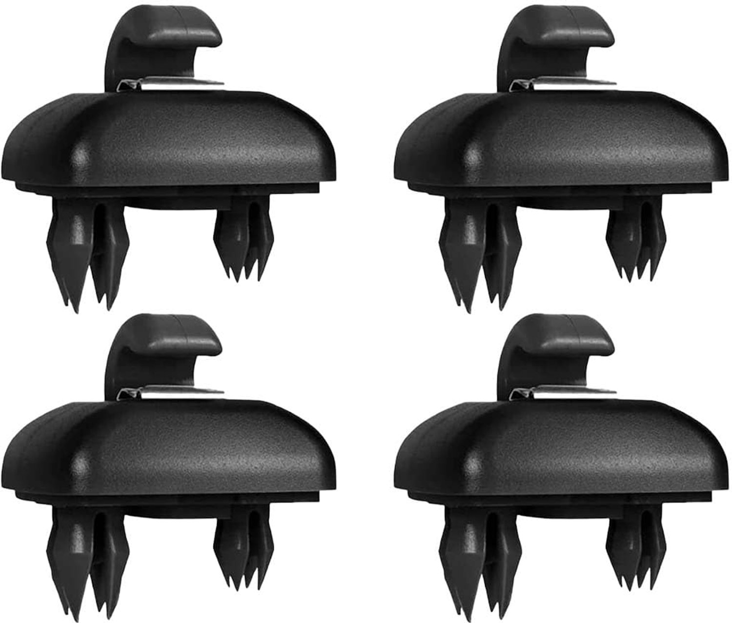 Set van 4 Zonnevisclips - Universeel voor Auto's - Zwart