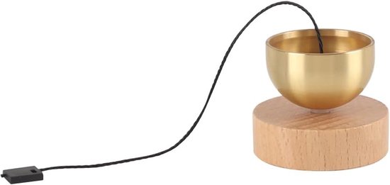Deurbel kleine schijfbelset 4 cm - massief messing - inclusief mini-klankschaal - voor meditatie en ontspanning - ServiceTopper — afbeelding 3