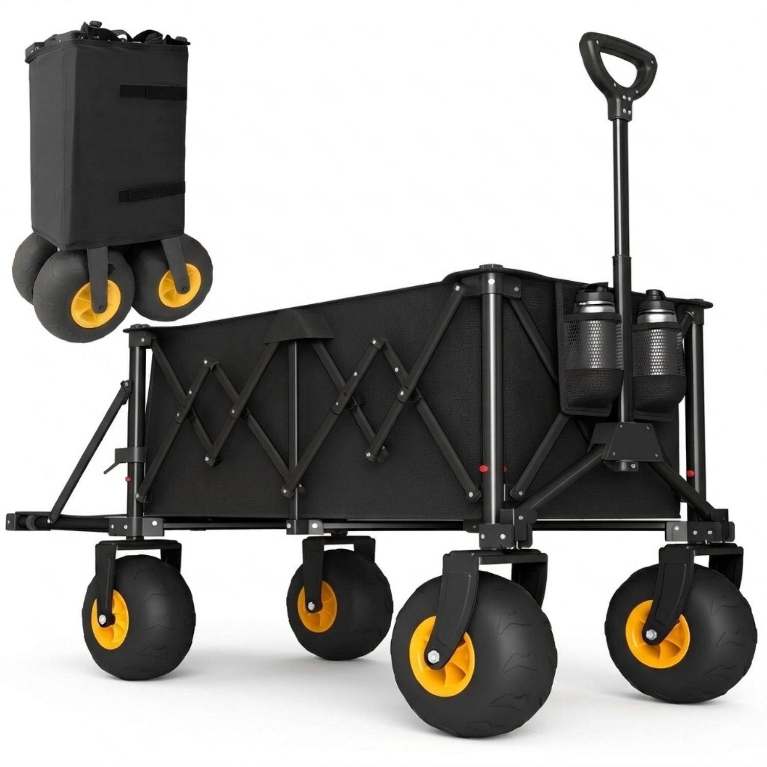 Vantivo® Bolderkar Opvouwbaar Luchtbanden - Strandwagen - Bolderwagen - Kamperen