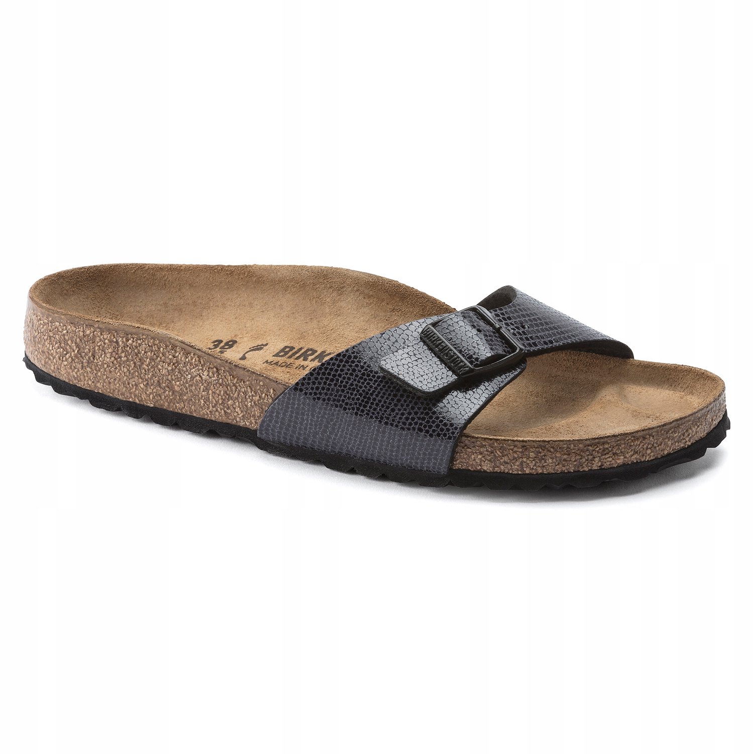 Birkenstock Madrid Metallic Slippers Midnight