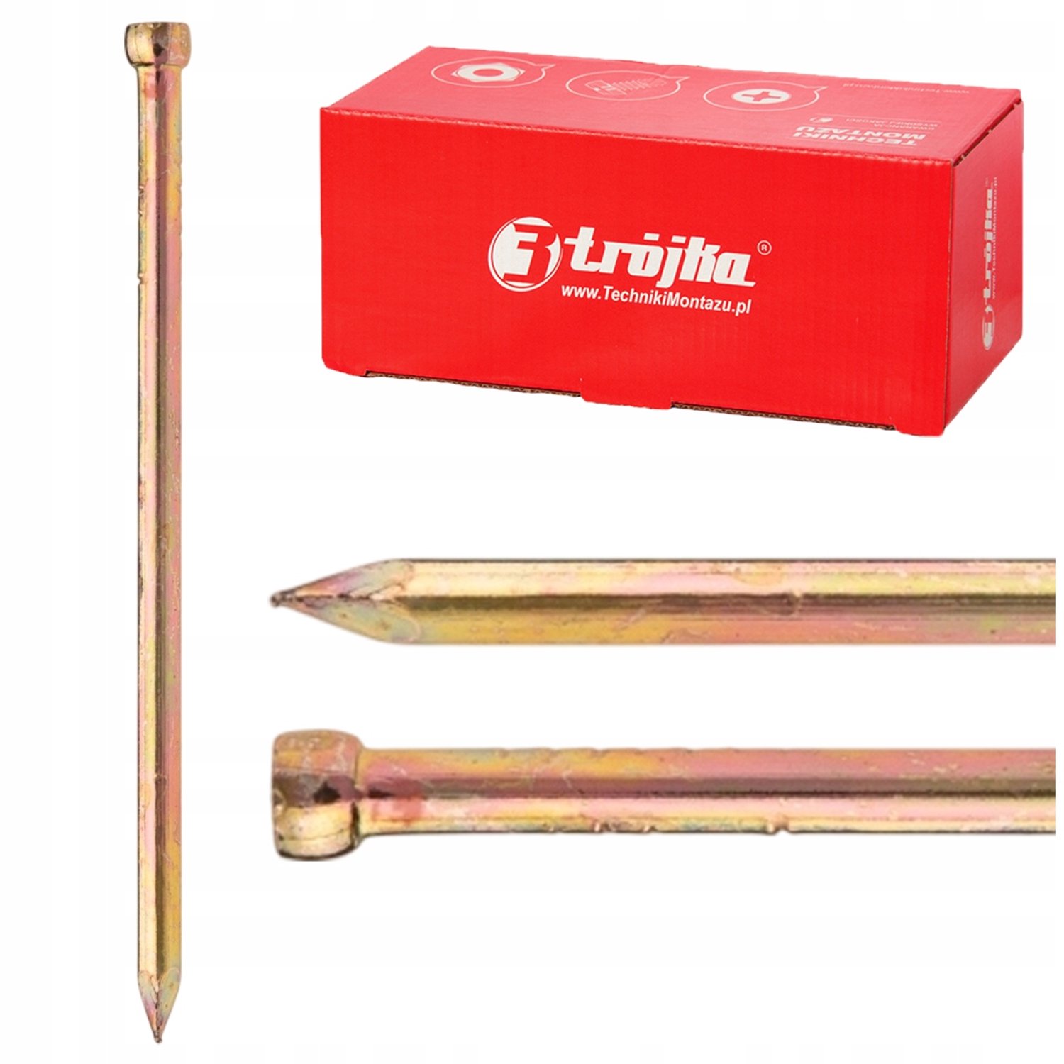 Gele verzinkte timmernagels 2.2 x 50 mm - 5 kg