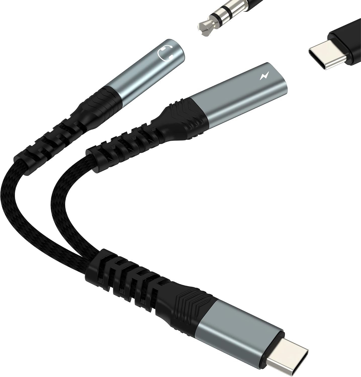 USB-C naar hoofdtelefoonaansluitingadapter voor hoofdtelefoon Aux-audiokabel naar 3,5 mm voor iPhone 17 16 15 Pro Max - ShopVlot