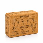 Kaiyaya - Kurk yogablok 1 stuk - Balans & stabiliteit - 100% kurk, antislip - Lichtgewicht, afgeronde hoeken - Yoga, stretching - 22.5x15x7.5cm, natuurlijk kurkbruin